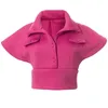 Koszulki kobiet Zogaa Women's Stand-Up kołnierz górna warstwa powietrza Temperament Fating Sleeve kurtka