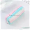 Pencil Bags Box Cute Solid Color Plush Case For Student Bag Stationery Pencilcase Kawaii School Supplies Dhs Drop Delivery Office Bu Otqvh