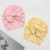 Berets 2023 Baby Girl Hollow Big Bow Hat Solid Color Elastic Infant Bonnet Breathable Style Beanies Pography Cap