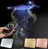 Conjuntos de duche para casa de banho M Boenn Rain Systems Torneira cabeça de Led Torneira termostática Vae Misturadora de banho Torneira de embutir para tecto Conjunto de gota cromada Dhqij