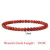 Strand Fili di perline Braccialetti di pietra di corniola rossa naturale Agate Raw Round Stretch Bangles Gioielli Party Women GiftsBeaded