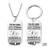 Pendentif Colliers En Acier Inoxydable Tag Collier Papa À Mon Fils Armée Famille Bijoux Drop Delivery Pendentifs Dhd8V