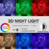 Nachtlichter 3D-LED-Licht Anime Attack On Titan Mikasa Ackerman Lampe für Raumdekoration Cooles Geburtstagsgeschenk Nachttisch Schreibtischbatterie