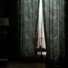 Kurtyna amerykański wiejski w stylu duszpasterska zielona sypialnia salon bawełna i lniane zaciemnienie okna od podłogi do sufitu