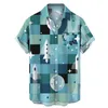 Men's Casual Shirts Mens Floral Hawaiian Short Sleeve Plus Size Beach Wear Shirt Button Down Holiday Party Aloha Summer Chemise