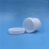 Storage Bottles 50Pcs Plastic Straight Bottle PE Sample Tank Sub-bottling White Wide-mouth Ink Acid Alkaline Container Thickened