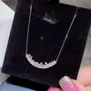 Pendant Necklaces Modern Elegant Necklace For Women White Cubic Zirconia Chain Silver Color Party Daily Trendy Jewelry 2023 ZD1 SSKPendant