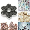 Stampi da forno 9 pezzi Set di formine per biscotti con fiocco di neve di Natale Stampi per biscotti in acciaio inossidabile Stampo per fondente fai da te per caramelle