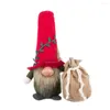 Décorations de Noël Gnomes Poupée en peluche Ornement exquis multicolore moderne avec sac cadeau pour nain Gnome