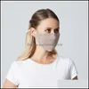 Feestdecoratie modeontwerp pailletten maskers pm2.5 stofdichte mond er wasbaar wasbaar hergebruik gezicht masker elastische graafmonds drop levering otzfi