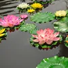 Dekorative Blumen, 1 Stück, bezaubernde künstliche Blumen-Schaumstoff-Pflanze, künstlich schwimmend, mit Lotusblättern. Ankunft