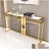 Living Room Furniture Chinesestyle Luxury Stainless Steel Marble Porch Table Club El Side View Console Cabinet Drop Delivery Home Gar Dhirp