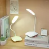 Bordslampor LED -lampa Touch Diming Portable Desk USB 3 Färg Stepless Dimble Night Light Eye Protection Bedroom Bedside