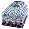 Camisas casuais masculas camisas casuais xadrez de algodão para homens de manga longa estampa de moda verificada fit