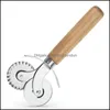 T￥rtverktyg runt pizza cutter kniv rullen clutc rostfritt st￥l sk￤rare tr￤handtag bakverk nonstick verktyg hjul skiva med grepp 138 dhpfo