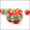 ألعاب الكلاب مضغ قطرها حيوان أليف 35 مم مثيرة للاهتمام و Cat Super Cute Rainbow Ball Cartoon Plush 186 S2 Drop Droviour Home Garden Sup OTCBM