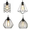 Industrial Pendant Light Fixtures Farmhouse Black Cage Hanging Ceiling Light Pendant Lighting for Kitchen Island Dining Room(No Bulb)