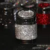 Asbakken pilaarvorm roken accessoires met deksel inleg strass rhinestone mti kleur auto's ornament aslade prachtige metalen portables 27yj otq7j