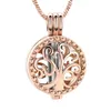 Pendant Necklaces Cremation Jewelry Tree Of Life Urn Necklace For Ashes Holder With Cylinder Locket Memorial Keepsake