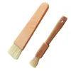 Tools & Accessories 2 Pcs Set Household Kitchen Brush Barbecue Oil Round Handle Bristle Brushes Flat Pastry Baking Cooking