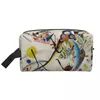 Sacs à cosmétiques Wassily Kandinsky motif abstrait sac de voyage segment bleu toilette maquillage organisateur dames beauté stockage Dopp Kit