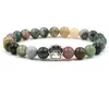 Chakra con perline Striscia di agata Bracciale con fili di pietra Bracciale con zampa di cane Artiglio di guarigione Energia Yoga Per uomo Donna Gioielli Regali Drop Delive Dhoei