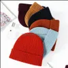 Party Favor Melon Hat European And American Knitted Mens Autumn Winter Solid Color Plover Womens Hiphop Wool Tide Drop Delivery Home Ottbp
