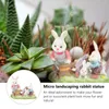 Fleurs décoratives Figurines d'ornement miniatures Figurine de paysage Mini figurine succulente Collection de jeu Statue d'aménagement paysager animal