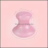 Produtos de estilo chinês Mas Stones rochas Natural Rose Quartz Green Aventurine Cogumelo Shape Gua Sha Guasha Scra Placa de ferramentas para relaxar Dhofu