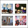 Other Festive Party Supplies 300Pcsis10Set Diy Modern Pendant Ball Novel Iq Lamp Jigsaw Puzzle Pendants Colorf Lights 25Cm/30Cm/40 Dhhrv