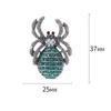 Broches pins spider email broche insect strass pin vrouwen mannen gesimuleerde spinnen sjaal clip kleding sieraden