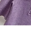 Pulls pour femmes printemps et été col en dentelle française violet WweetTemperament pull à manches courtes femmesfemmes