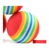 ألعاب الكلاب مضغ قطرها حيوان أليف 35 مم مثيرة للاهتمام و Cat Super Cute Rainbow Ball Cartoon Plush 186 S2 Drop Droviour Home Garden Sup OTCBM