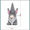 Autre fête des fêtes fournitures de Pâques lapin gnome blanc gris blanc lapin nain nain amoureurs pour enfants