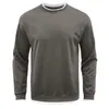 Men's Hoodies Male Spring And Autumn Color Matching Long Sleeve Sweater Drop Shoulder Casual Round Neck Pullover Top
