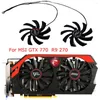 تبرد الكمبيوتر 2pcs/تعيين DIY PLD10010B12HH GPU COWNER CARD مروحة استبدال PLD10010S12HH ل MSI RX 5700 XT RX5700XT GAMING X الرسومات