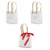 Confezione regalo 12 sacchetti trasparenti con manici, regali riutilizzabili in plastica satinata per eventi, feste in boutique