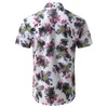 Men's Casual Shirts 2023 Men's Hawaiian Short-sleeve Beach Blouses Tops Male Cool Turn Down Collar Printed