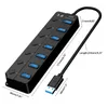 7-port USB 3.0 Hub With Current Protection Multi Port Expander Fast Data Transfer Splitter For Windows PC