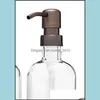 Distributeur de savon liquide 28/400 en gros noir bronze antirouille 304 pompe en acier inoxydable pour cuisine salle de bain pot non inclus Rrf123 Otqr2