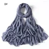 Scarves Women Hijab Scarf Rhinestone Diamond Flower Solid Plain Bubble Chiffon Hi-Q Luxurious Wraps Muslim Hijabs