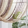 Curtain YokiSTG Line Curtains 300x260cm Shiny Tassel Multicolor Stripe For Living Room Bedroom Divider Door Home Decoration