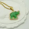 Collane con ciondolo Placcatura in oro 18 carati Accessorio Elefante Ciondolo semplice di buon auspicio in stile animale etnico da donna