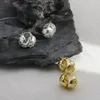 Orecchini a cerchio Greatera Trendy Hollow Floral Metal Ball Earrigns per le donne Gioielli in lega di rame color oro argento 2023