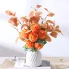 Decoratieve bloemen kunstmatige bruidsdouche bruiloft anemone boeket faux ball chrysanthemum diy nepbloem