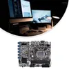 Moderbrädor B75 ETH Mining Motherboard 12 PCIe till USB LGA1155 med slumpmässig CPU SATA -kabel RJ45 Nätverksomkopplare