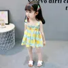 Girl Dresses Lemon Print Children Summer Toddler Baby Dress Cotton Sleeveless Born Princess Party Casual Clothes