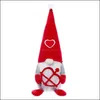 Andra festliga festf￶rs￶rjningar 2022 Favor Faceless Doll Valentine Day Decorations Lover Ornament Dwarf Bow Arrow Cupid Rudolph Windo Ota7a