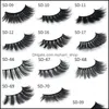 Party Favor 3D Imitation Water Mink Hair Eyelash Thick Makeup False Eyelashes Eye Lashes Extension Beauty Tools Mtiple Choice 3 75Zy Ot56J