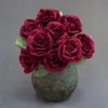 Decorative Flowers Artificial Phoenix Rose Silk Bouquet Wedding Bride Holding Flower Home Living Room Garden Simulation Fake Decoration